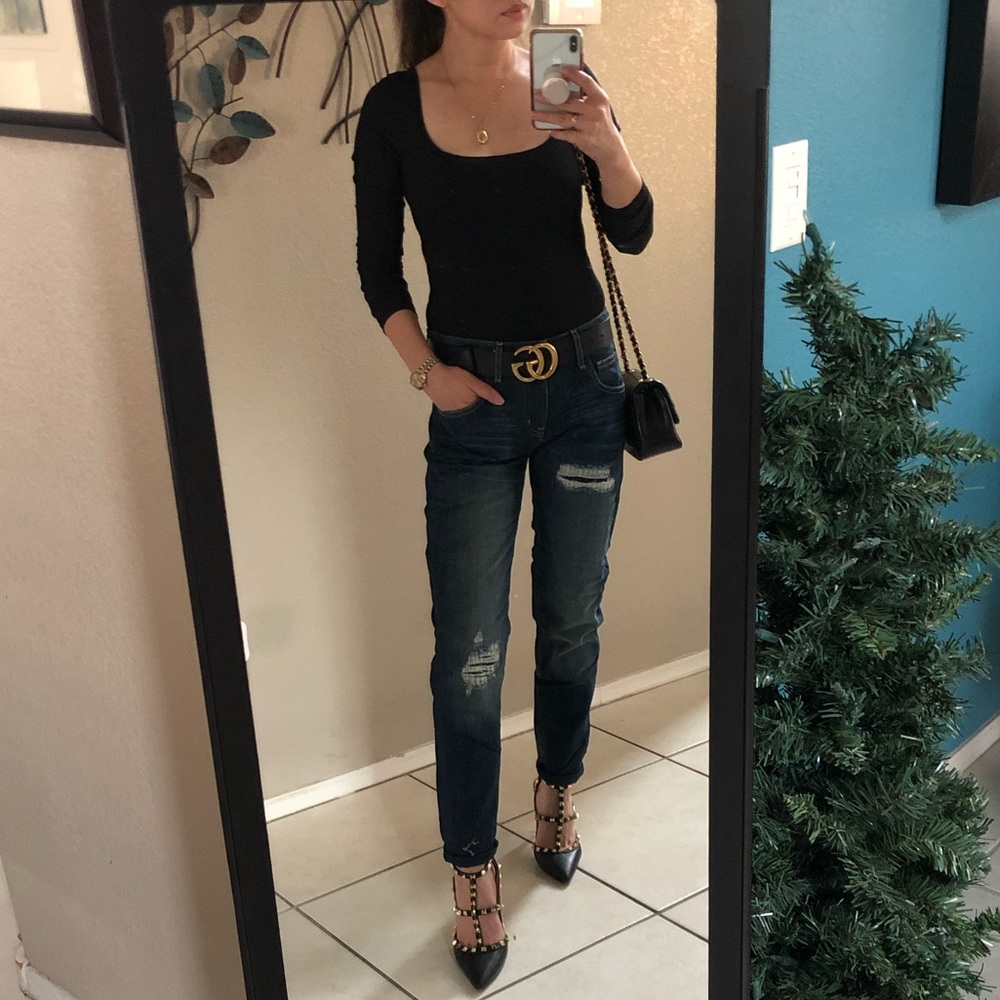 Mossimo Medium Rise Boyfriend Jeans Size 0